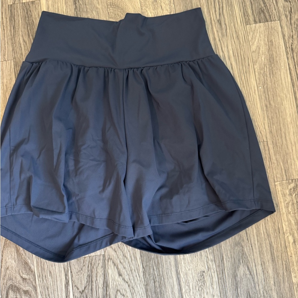 HALARA Blue Athletic Shorts High-Waisted Comfort
